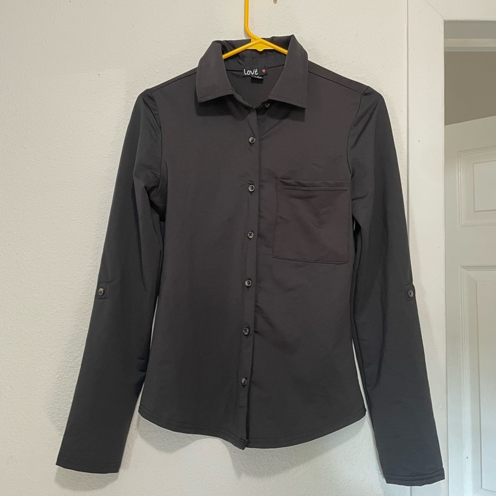 Love Elegant Black Formal long Sleeve shirt